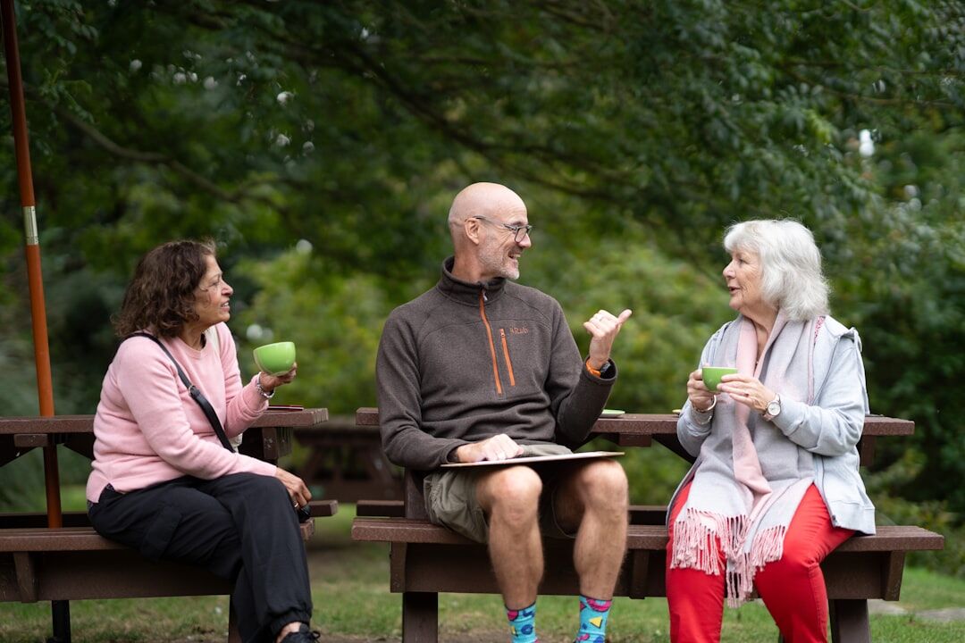group of seniors outdoors