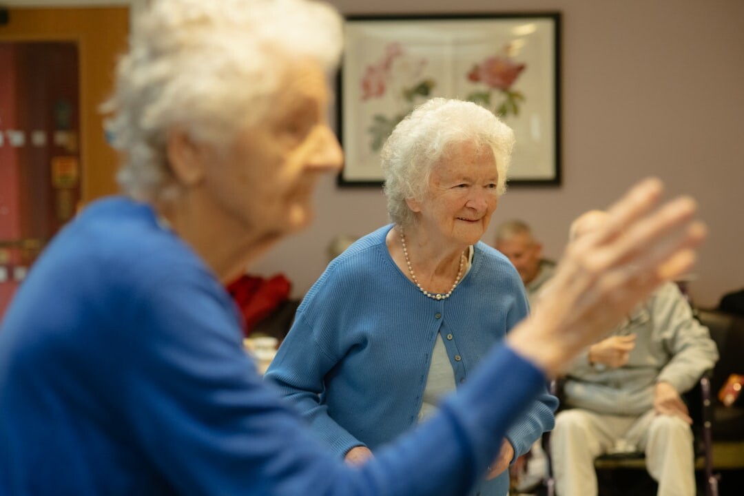 seniors enjoying club meeting